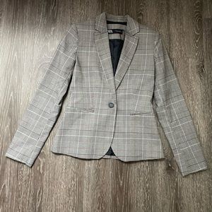 Zara Plaid Blazer Size 2